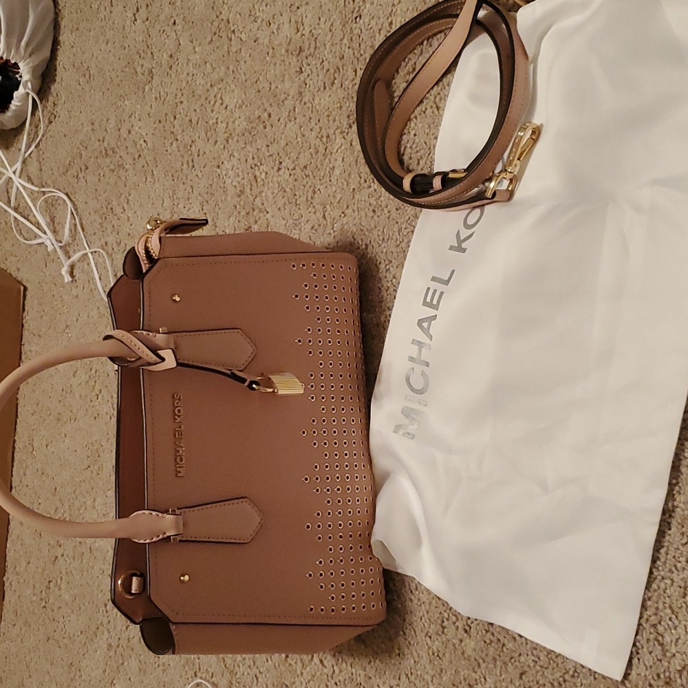 MICHAEL Michael Kors Tan Crossbody Bag with Gold Accents